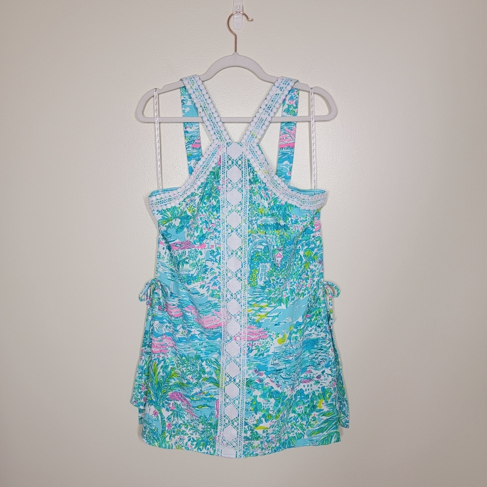 NWT Lilly Pulitzer Ryder romper gustavia green sunshine city size 8 - Picture 4 of 8